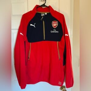 Mens Puma Arsenal Fleece Pullover Sz Large.
